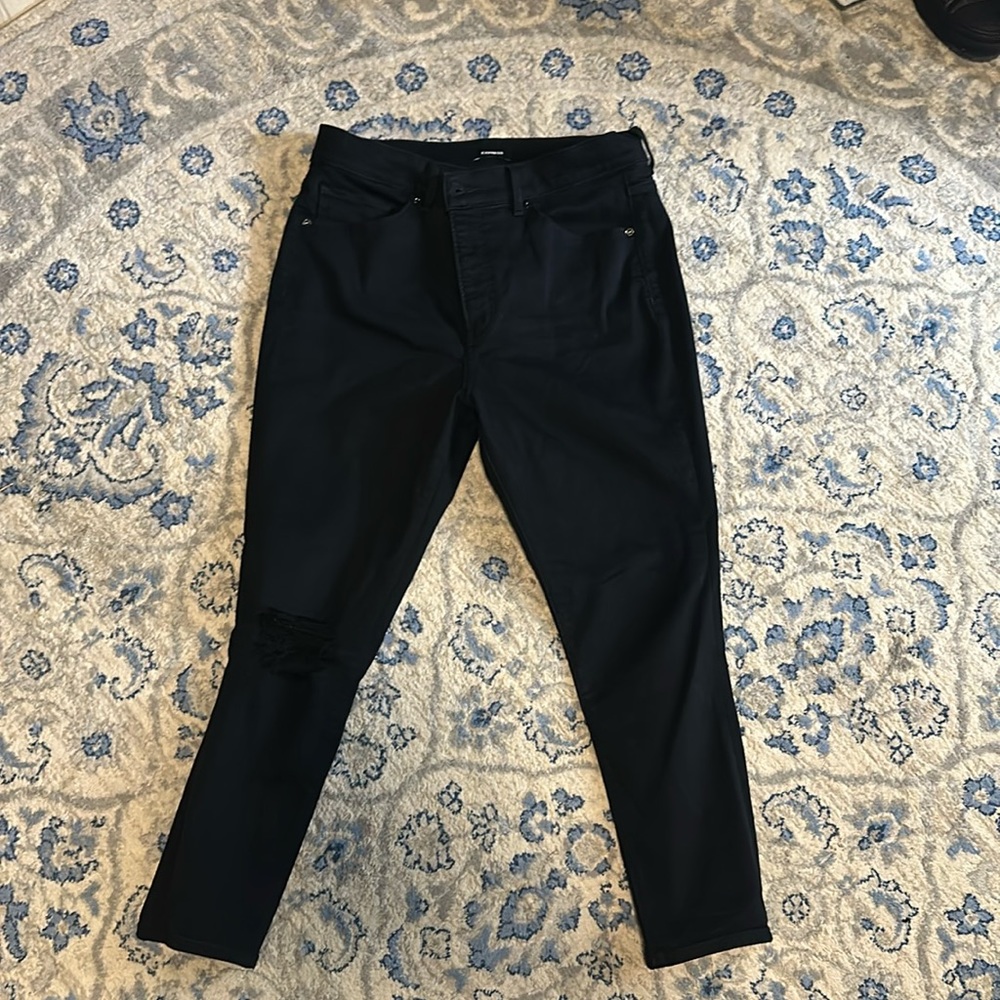 Express Black Jeans Skinny Mid Rise